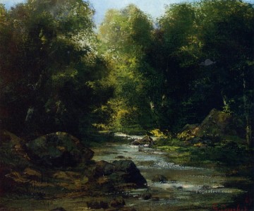  gustav lienzo - Paisaje del río paisaje bosque de bosques de Gustave Courbet